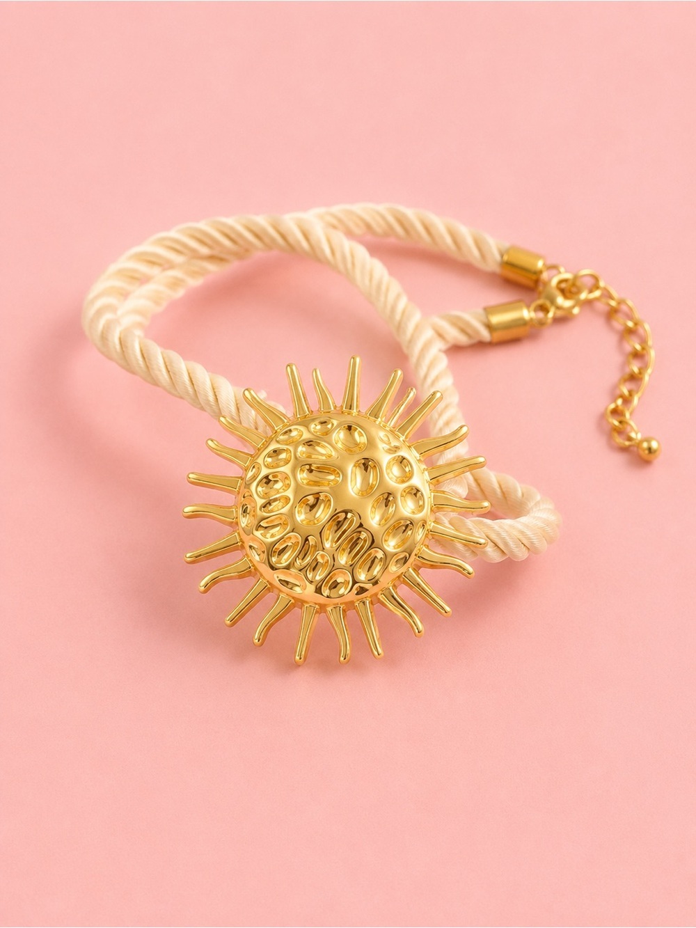 Sun Gold Cream Pendant Necklace